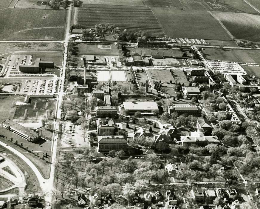 state college of iowa, Iowa History, Iowa, Schools and Education, university of northern iowa, uni, Aerial Shots, UNI Special Collections & University Archives, Cedar Falls, IA, history of Iowa