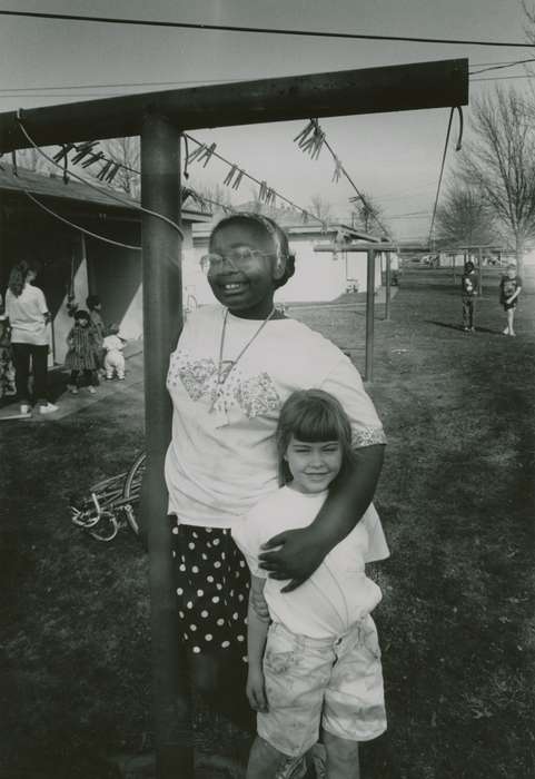 Portraits - Group, Iowa, clothesline, UNI Special Collections & University Archives, uni, Children, university of northern iowa, People of Color, Cedar Falls, IA, history of Iowa, Iowa History