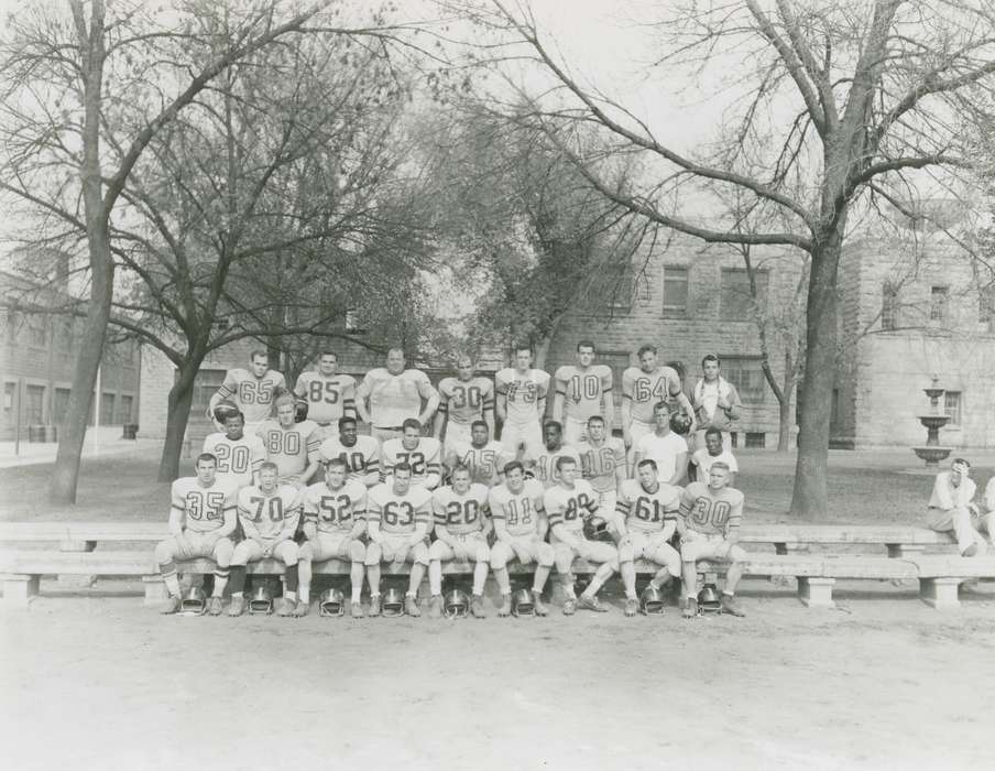 football players, history of Iowa, Iowa History, anamosa state penitentiary, football, Prisons and Criminal Justice, Anamosa State Penitentiary Museum, fountain, Iowa, Anamosa, IA, Sports