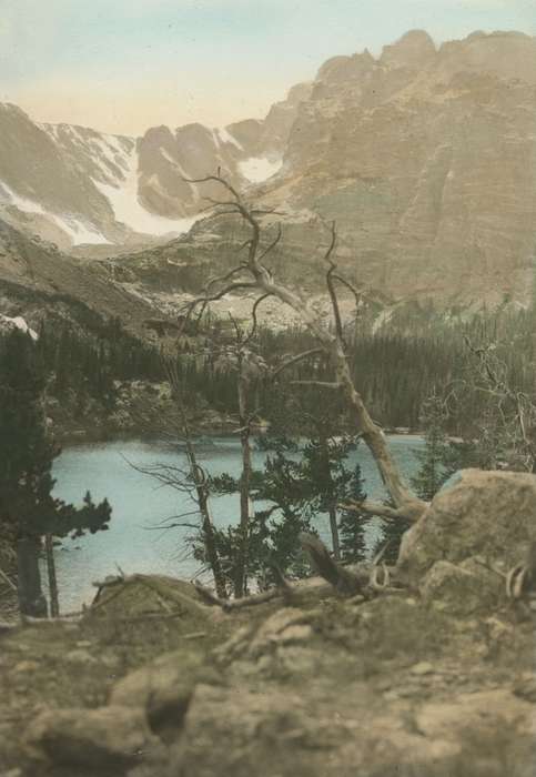 Travel, Estes Park, CO, history of Iowa, Iowa History, Lakes, Rivers, and Streams, national park, Iowa, colorized, Landscapes, McMurray, Doug, mountain, rocky mountain national park