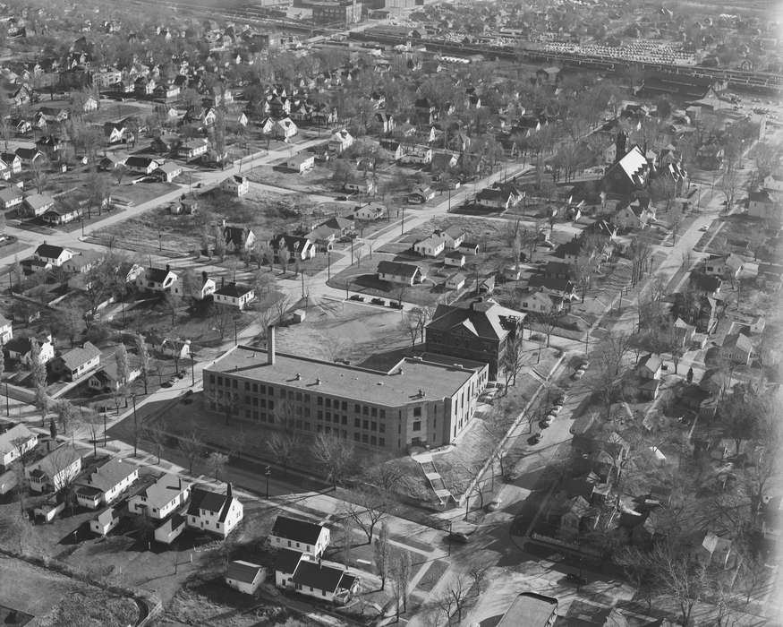 history of Iowa, Iowa History, Ottumwa, IA, Lemberger, LeAnn, Aerial Shots, Iowa, Cities and Towns, Schools and Education, school