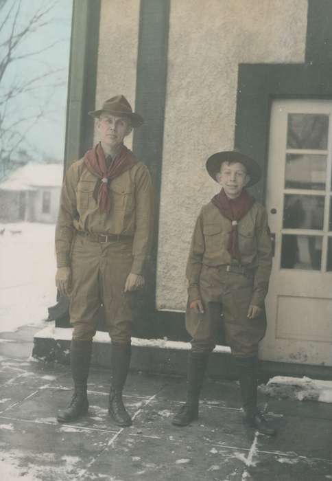Portraits - Group, boy scouts, history of Iowa, Iowa History, Webster City, IA, Iowa, McMurray, Doug, Children