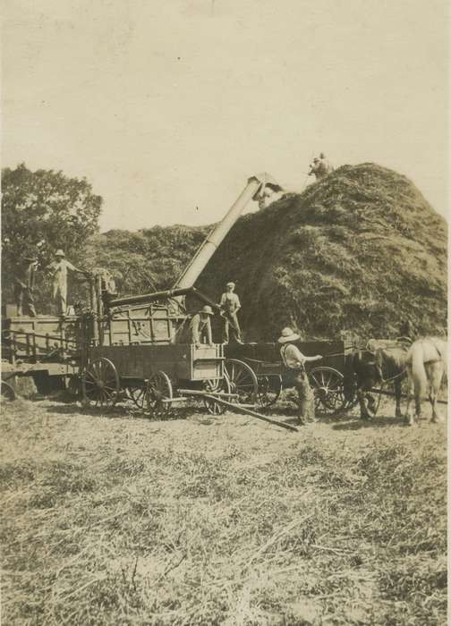 threshing, Iowa History, Iowa, Anamosa, IA, Hatcher, Cecilia, Farms, anamosa state penitentiary, Prisons and Criminal Justice, history of Iowa