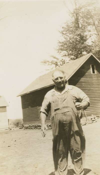 farmer, history of Iowa, Iowa History, farm, Koch, Ethel Ann, Iowa, Farms, Ackley, IA, Portraits - Individual