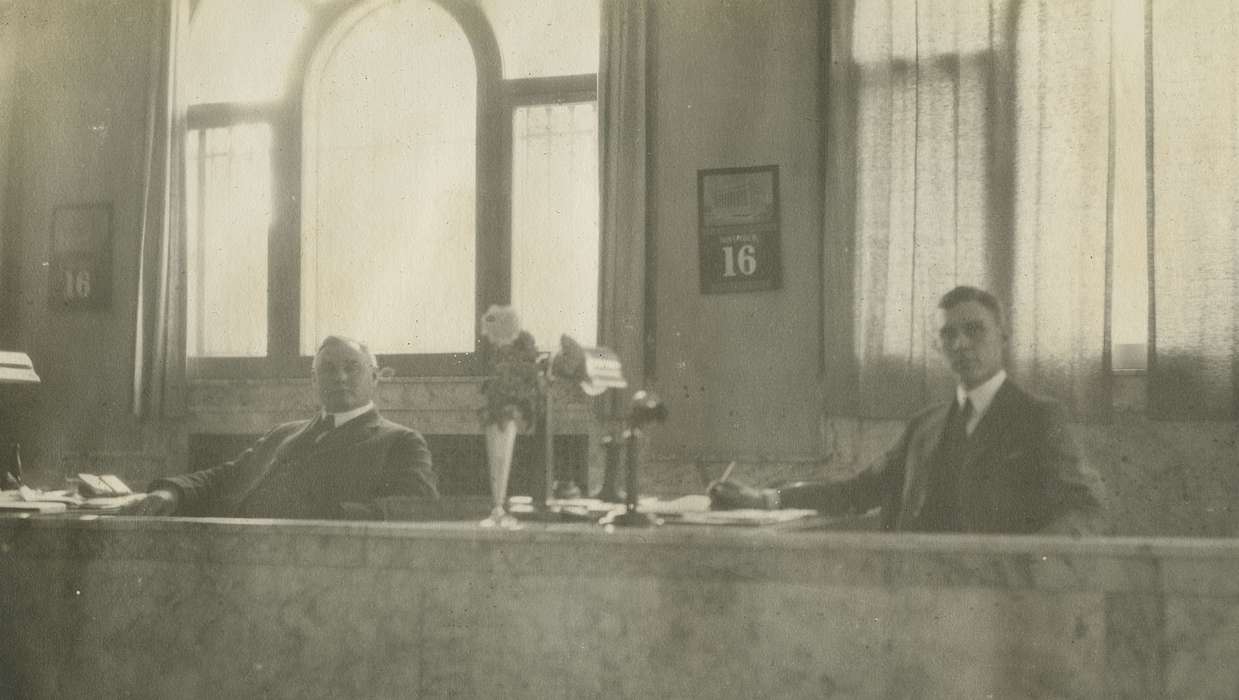 Portraits - Group, history of Iowa, Iowa History, Webster City, IA, Businesses and Factories, Iowa, banker, Labor and Occupations, McMurray, Doug, bank