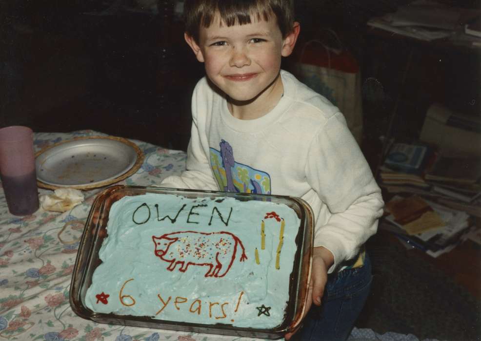 Portraits - Individual, birthday, Iowa History, cake, Holidays, Iowa, Albion, IA, history of Iowa, Siebring, Kathy, Children, Food and Meals