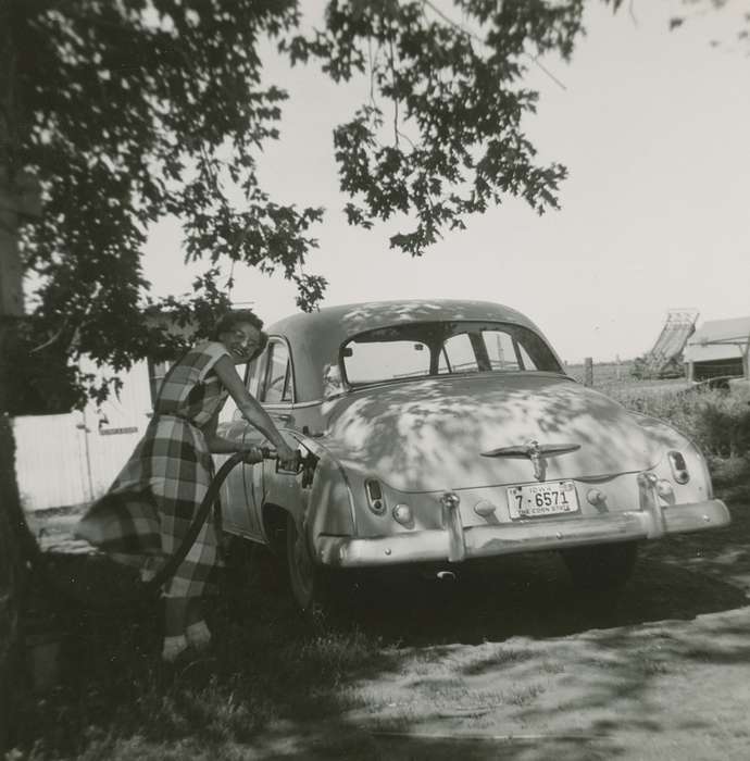 history of Iowa, Iowa History, Motorized Vehicles, gas, car, Koch, Ethel Ann, Iowa, Ackley, IA