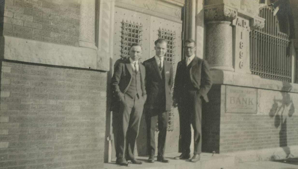 Portraits - Group, history of Iowa, Iowa History, Webster City, IA, Businesses and Factories, Iowa, banker, Labor and Occupations, McMurray, Doug, bank