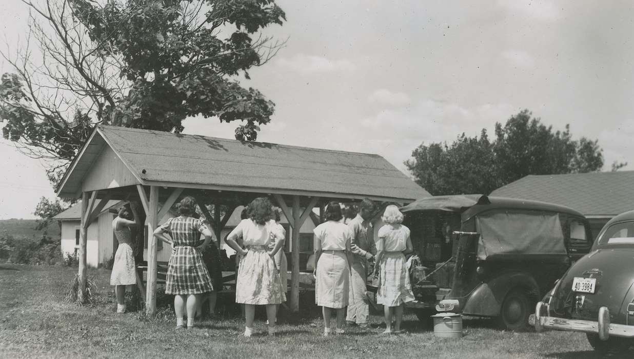 skirt, history of Iowa, Iowa History, Motorized Vehicles, shed, car, baggage, tarp, Iowa, Outdoor Recreation, USA, dress, McMurray, Doug