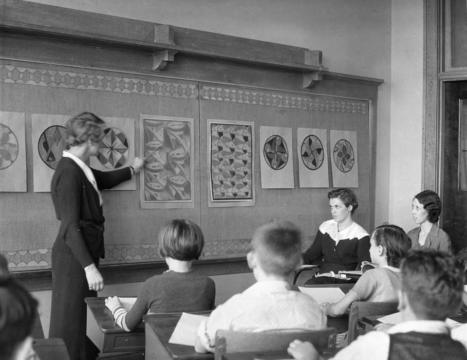 art, artwork, Cedar Falls, IA, history of Iowa, Iowa History, uni, iowa state teachers college, classroom, UNI Special Collections & University Archives, Iowa, Schools and Education, Children, university of northern iowa