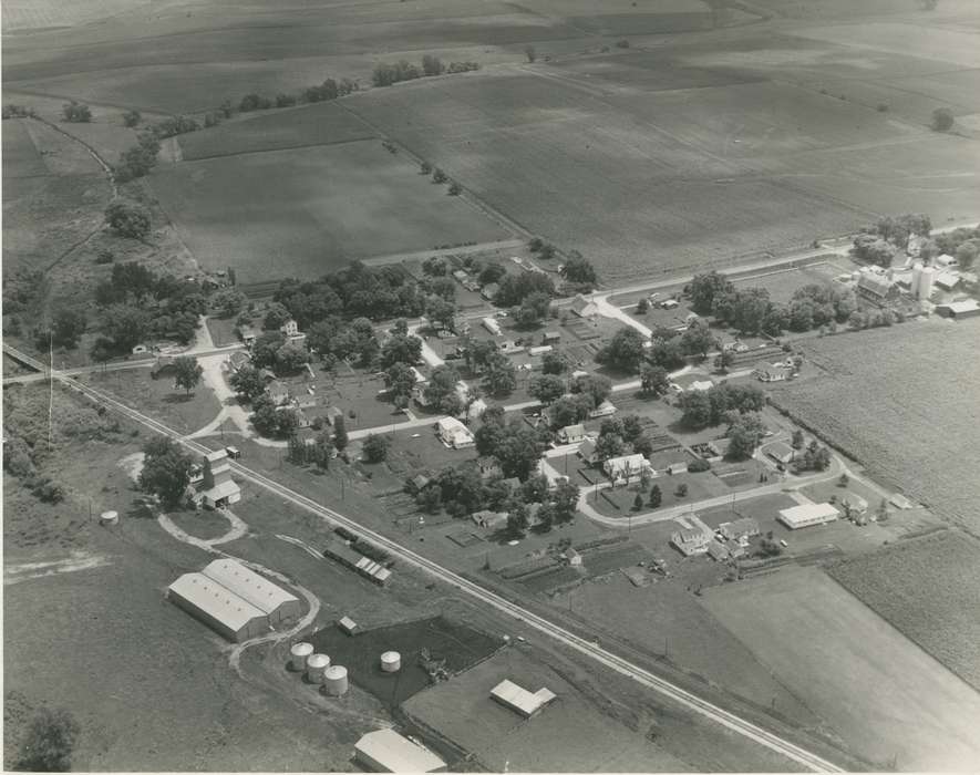 history of Iowa, Iowa History, Waytenick, Dave and Karen, Dewar, IA, community, Aerial Shots, Iowa, Farms