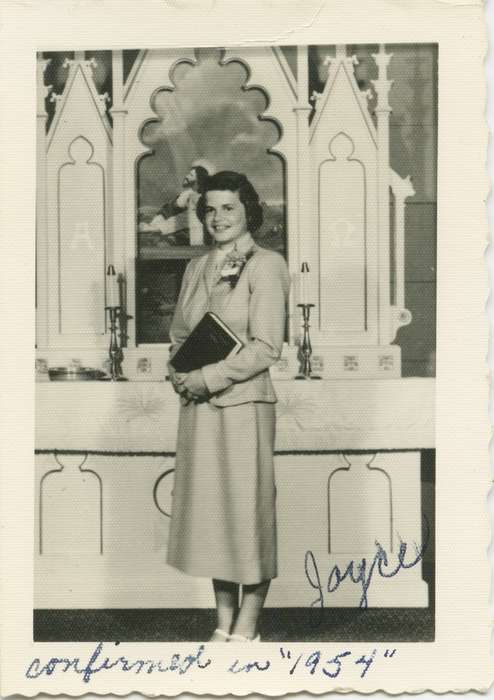 catholic, history of Iowa, Iowa History, confirmation, bible, Meyer, Norma, Iowa, Sumner, IA, Religion, Portraits - Individual