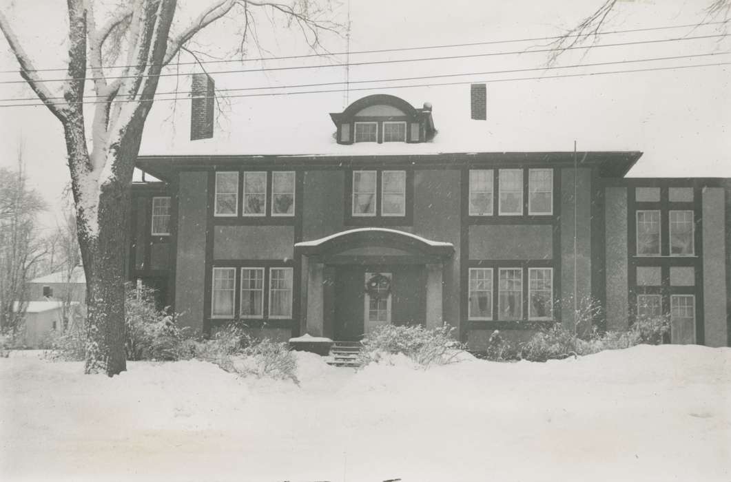 history of Iowa, Iowa History, Winter, Webster City, IA, house, Iowa, Homes, snow, McMurray, Doug, wreath
