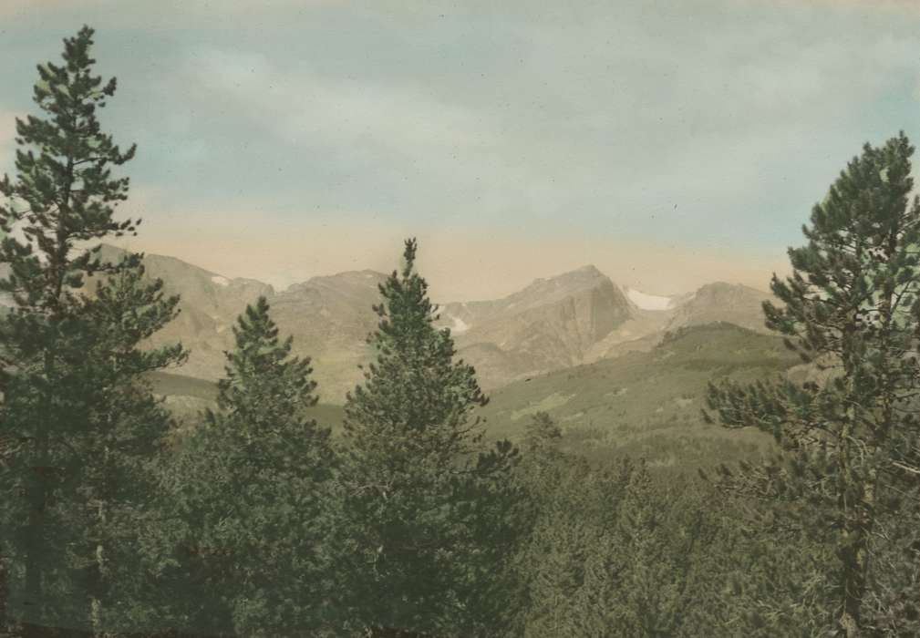 Iowa History, colorized, rocky mountain national park, Iowa, mountain, McMurray, Doug, Travel, history of Iowa, Estes Park, CO, Landscapes, national park