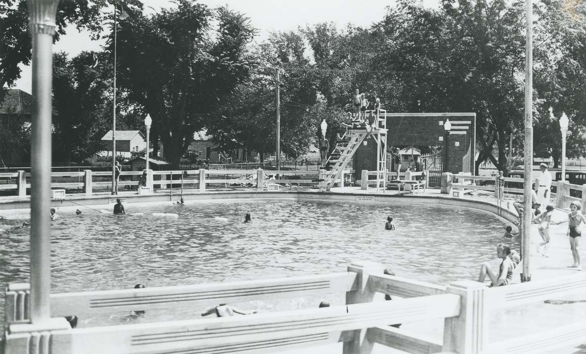 Children, swimming pool, water, history of Iowa, Waverly Public Library, Waverly, IA, Iowa, Civic Engagement, Leisure, swimming, Outdoor Recreation, fun, Iowa History, pool