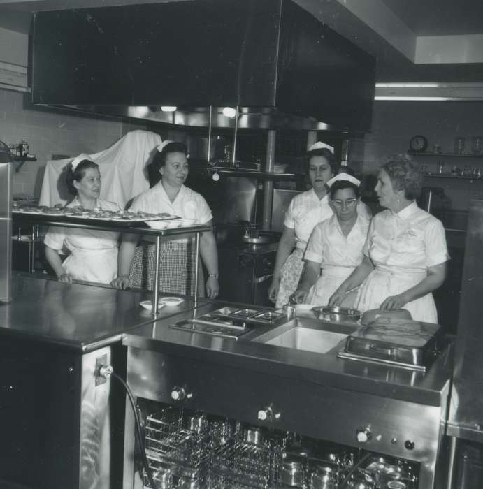 food service, Hospitals, Waverly Public Library, Iowa, history of Iowa, Iowa History, kitchen, cook