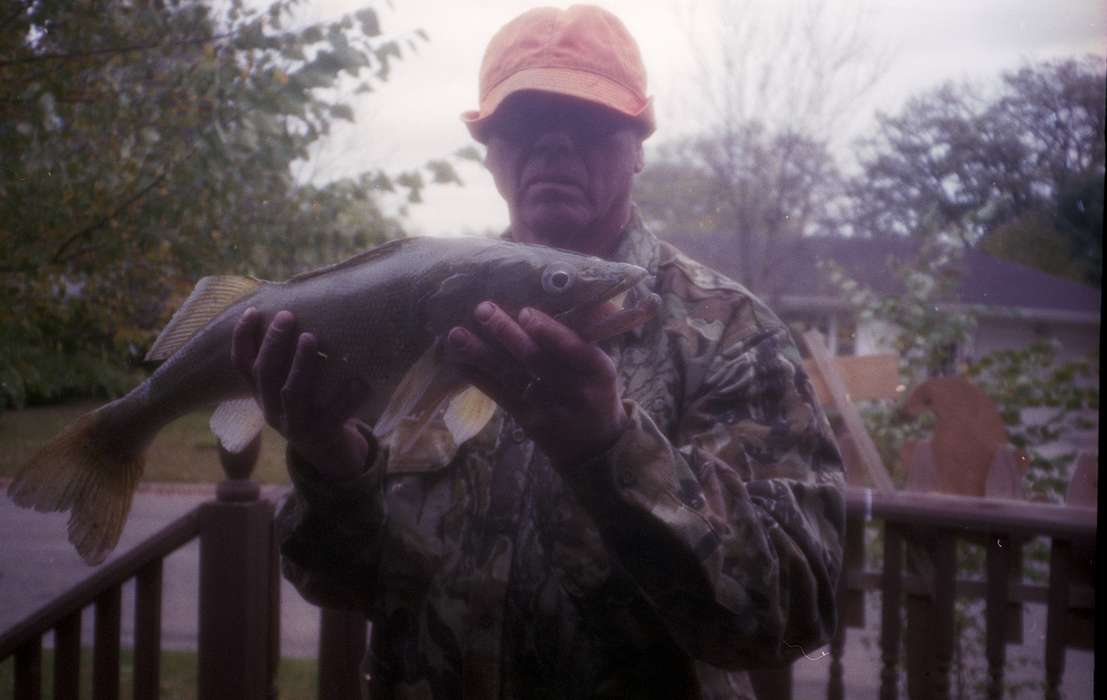 Marble Rock, IA, camouflage, history of Iowa, Iowa History, fish, fishing, DeGroot, Kathleen, Iowa, Outdoor Recreation, Portraits - Individual