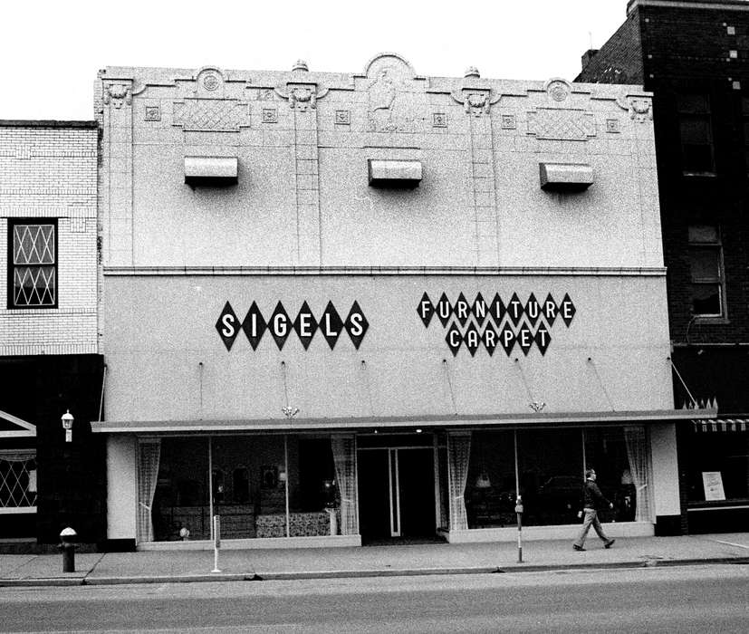 Businesses and Factories, carpet, store front, storefront, Cities and Towns, Iowa History, Iowa, Lemberger, LeAnn, Ottumwa, IA, furniture, store, Main Streets & Town Squares, mainstreet, history of Iowa