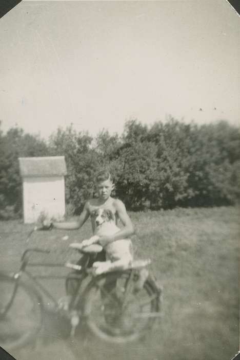 boy, Iowa, Animals, bike, dog, Leisure, Henderson, Dan, history of Iowa, bicycle, Farms, Logan, IA, Iowa History