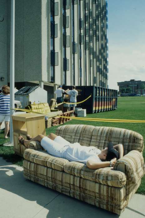 Leisure, Cedar Falls, IA, dormitory, history of Iowa, Iowa History, uni, UNI Special Collections & University Archives, couch, Iowa, dorm, Schools and Education, university of northern iowa
