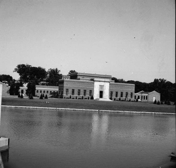hedge, history of Iowa, Iowa History, brick, Iowa City, IA, Businesses and Factories, Lakes, Rivers, and Streams, reflection, river, Iowa, Lemberger, LeAnn