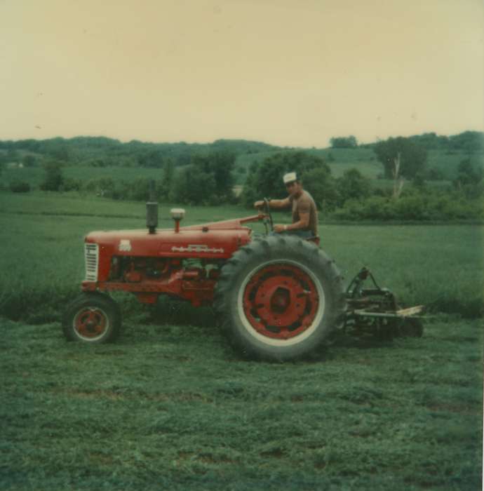Farming Equipment, history of Iowa, Iowa History, Motorized Vehicles, tractor, Powers, Janice, Central City, IA, Iowa, Farms, farmall, Portraits - Individual