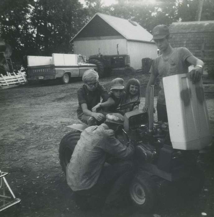 history of Iowa, Iowa History, truck, Motorized Vehicles, chevrolet, lawn mower, tractor, Mitchell, Christie, Iowa, Alpha, IA