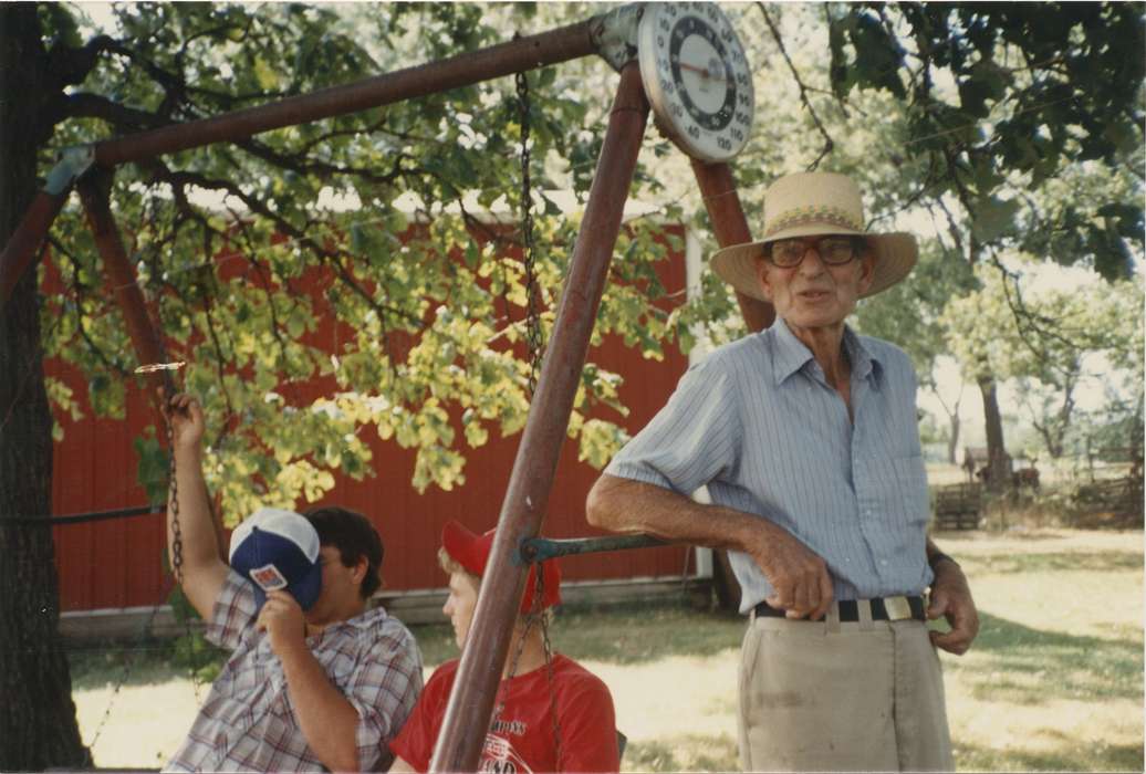 Portraits - Group, Leisure, history of Iowa, Iowa History, IA, swings, Iowa, thermometer, Hospodarsky, Todd, silly, hat
