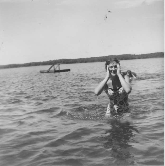 Lakes, Rivers, and Streams, swimsuit, summer, Iowa History, Iowa, history of Iowa, Portraits - Individual, lake, Outdoor Recreation, vacation, Okoboji, IA, Waytenick, Dave and Karen