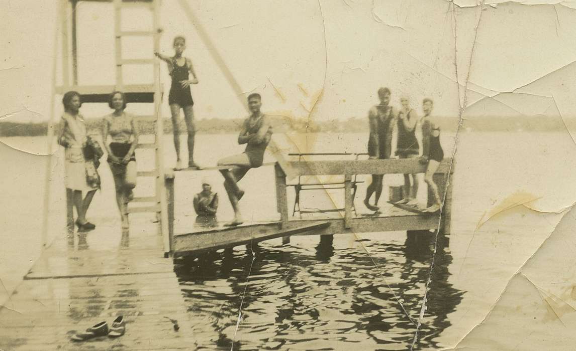 Portraits - Group, Waukesha County, WI, lake, history of Iowa, Iowa History, summer, Lakes, Rivers, and Streams, bathing suit, Mitchell, Christie, swim, Iowa, Outdoor Recreation, swimsuit