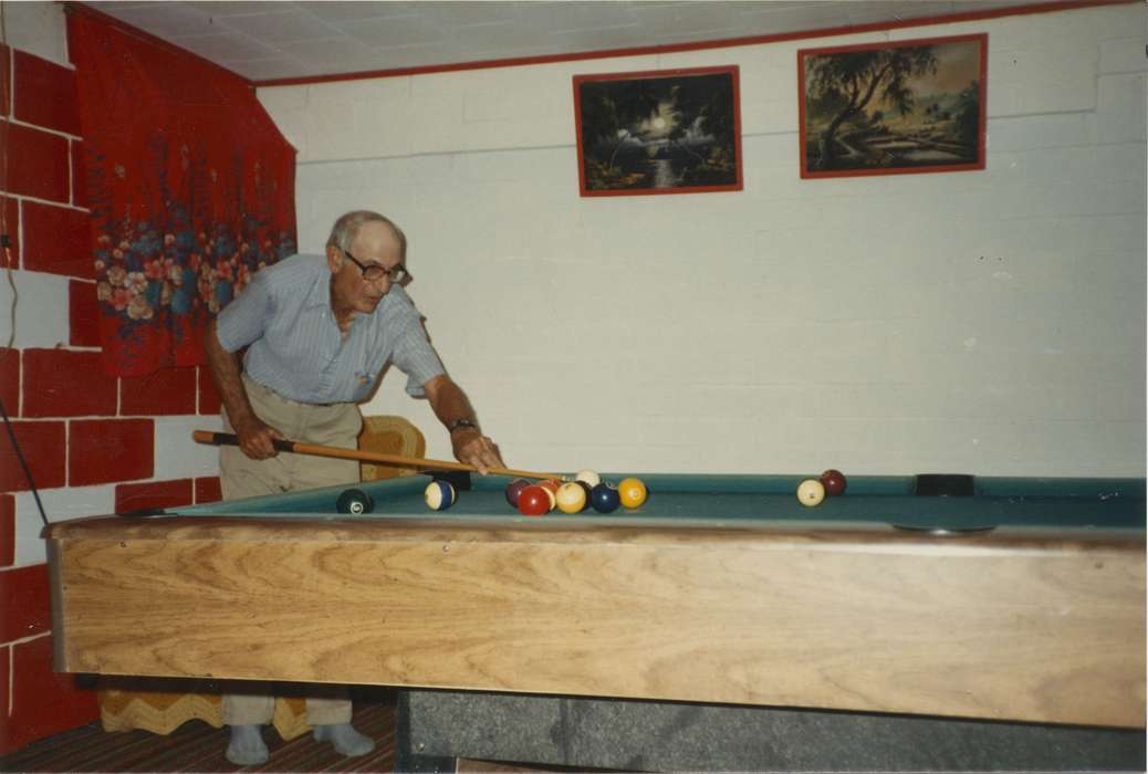 history of Iowa, Hospodarsky, Todd, IA, Iowa History, basement, Iowa, pool table, Leisure