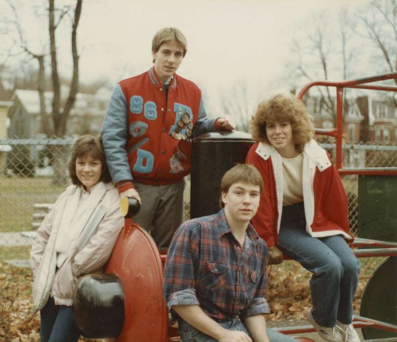 Portraits - Group, Iowa History, Lucy, Keith, Iowa, high school, friends, Dubuque, IA, history of Iowa