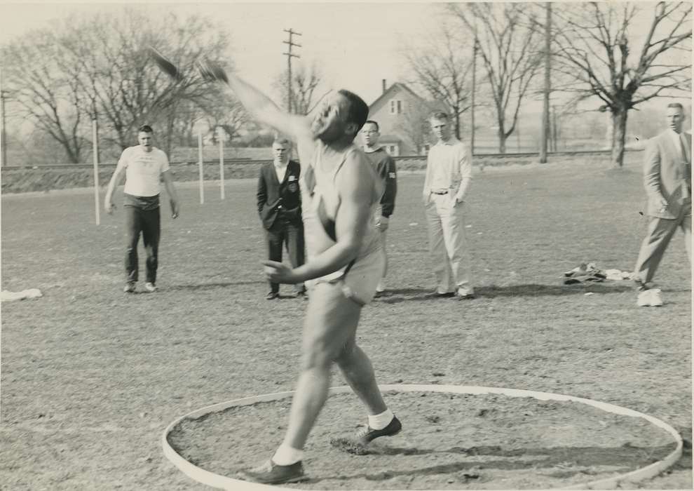 african american, People of Color, Cedar Falls, IA, history of Iowa, track and field, shot put, uni, University of Northern Iowa Museum, iowa state teachers college, Iowa History, sports, Iowa, Outdoor Recreation, Schools and Education, Sports, university of northern iowa