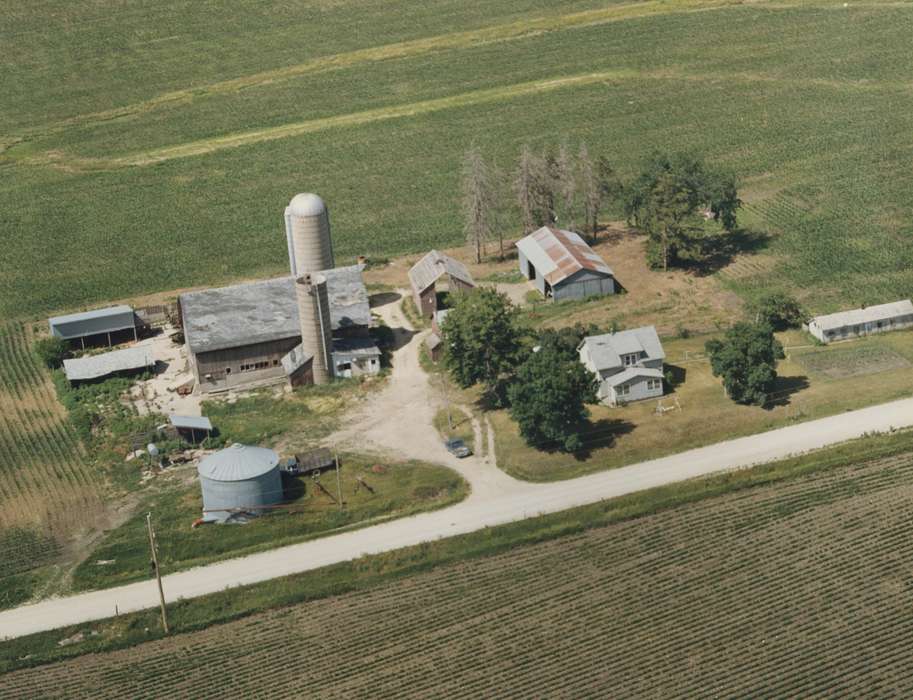 history of Iowa, Iowa History, grain bin, road, Barns, Aerial Shots, silo, Central City, IA, Powers, Janice, Iowa, Homes, Farms