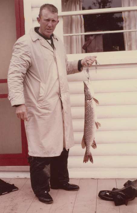 northern pike, fish, Canada, Iowa History, Iowa, history of Iowa, Scheve, Mary, Portraits - Individual, Outdoor Recreation, Train Stations, pike
