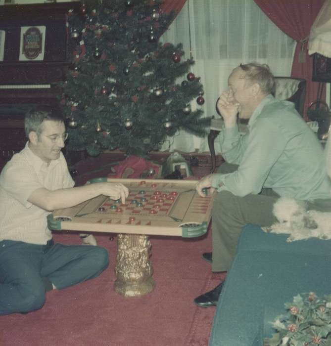 christmas, history of Iowa, Iowa History, game, Families, carroms, christmas tree, board game, Animals, Liekweg, Amy, Holidays, Iowa, Shell Rock, IA, Homes
