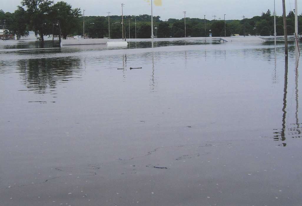 Floods, history of Iowa, Iowa History, Lakes, Rivers, and Streams, reflection, Iowa, Anamosa, IA, baseball field, Hatcher, Cecilia