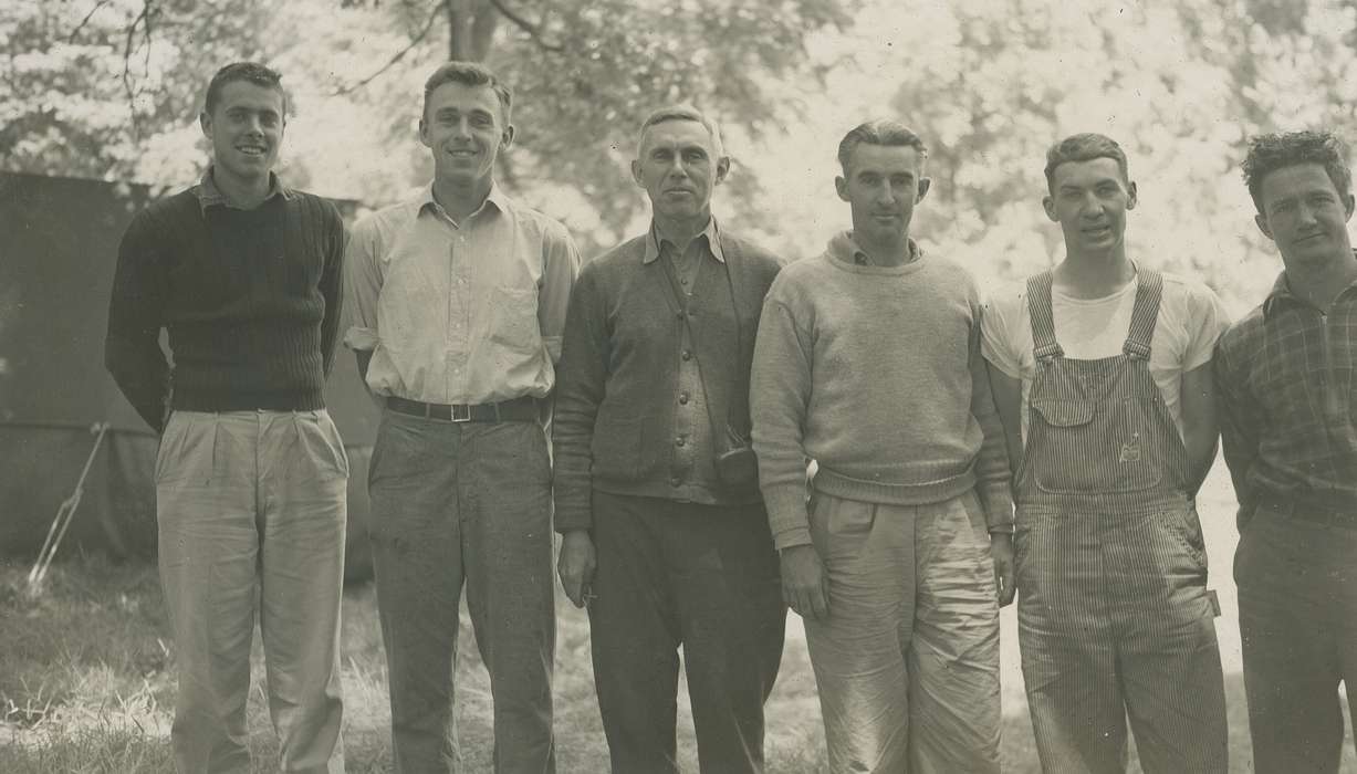 Portraits - Group, men, Iowa, McMurray, Doug, Lehigh, IA, boy scout, history of Iowa, Iowa History