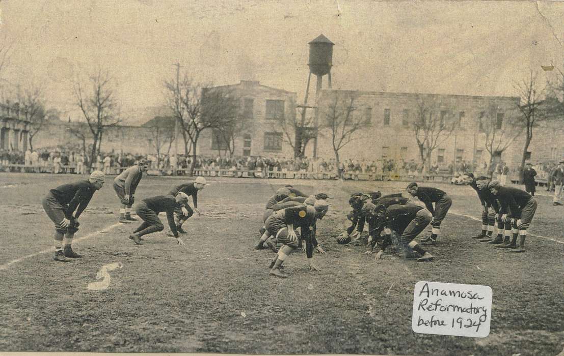 history of Iowa, Iowa History, anamosa state penitentiary, football, Prisons and Criminal Justice, Iowa, Anamosa, IA, Sports, Hatcher, Cecilia