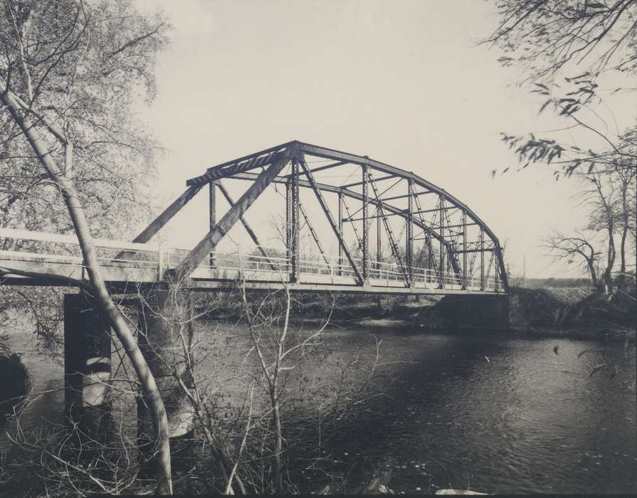 nature, history of Iowa, Landscapes, Waverly Public Library, Waverly, IA, Iowa, river, landscape, Iowa History, Lakes, Rivers, and Streams, bridge