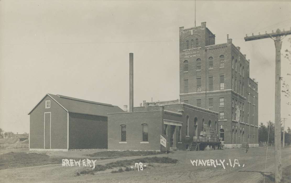 history of Iowa, Businesses and Factories, Waverly, IA, Waverly Public Library, Iowa, brewery, Iowa History, Labor and Occupations