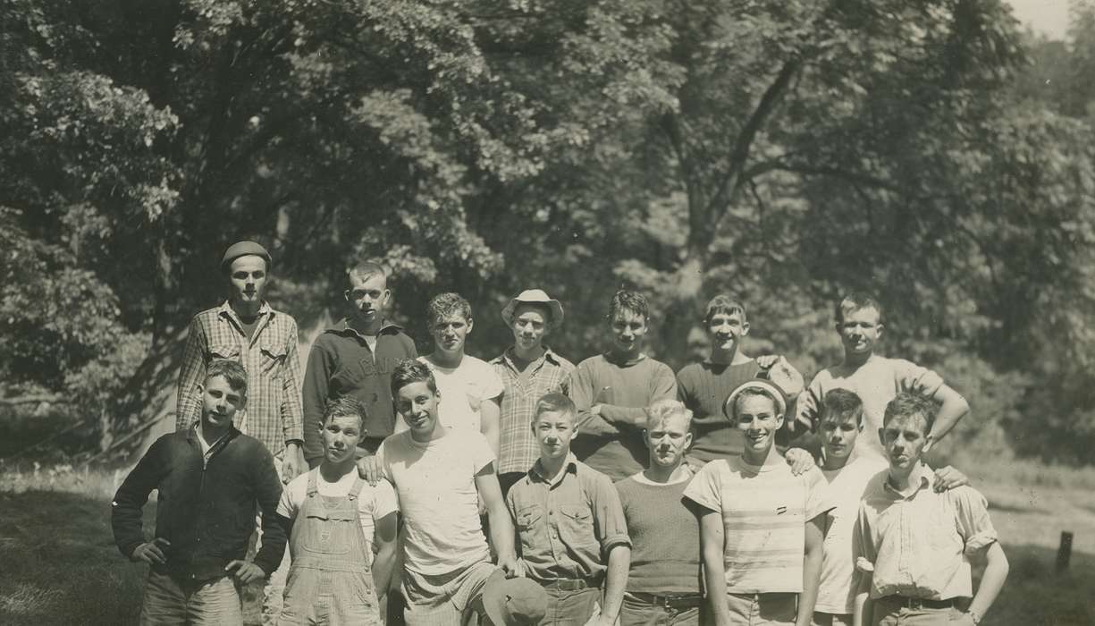 Iowa History, McMurray, Doug, Children, Iowa, field, history of Iowa, Portraits - Group, boy scout, Lehigh, IA