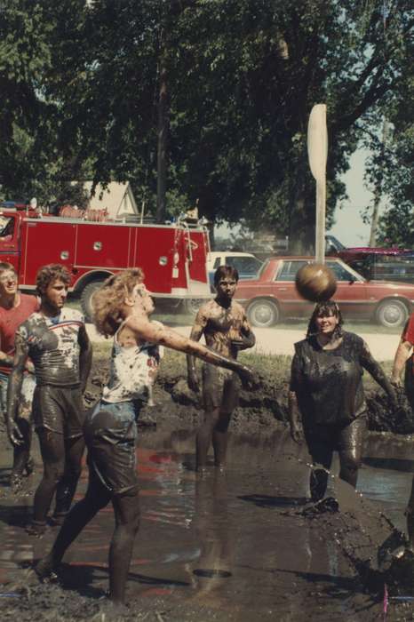 mud, Iowa History, history of Iowa, Meisenheimer, Brenda, Iowa, volleyball, Outdoor Recreation, Redfield, IA, fire engine