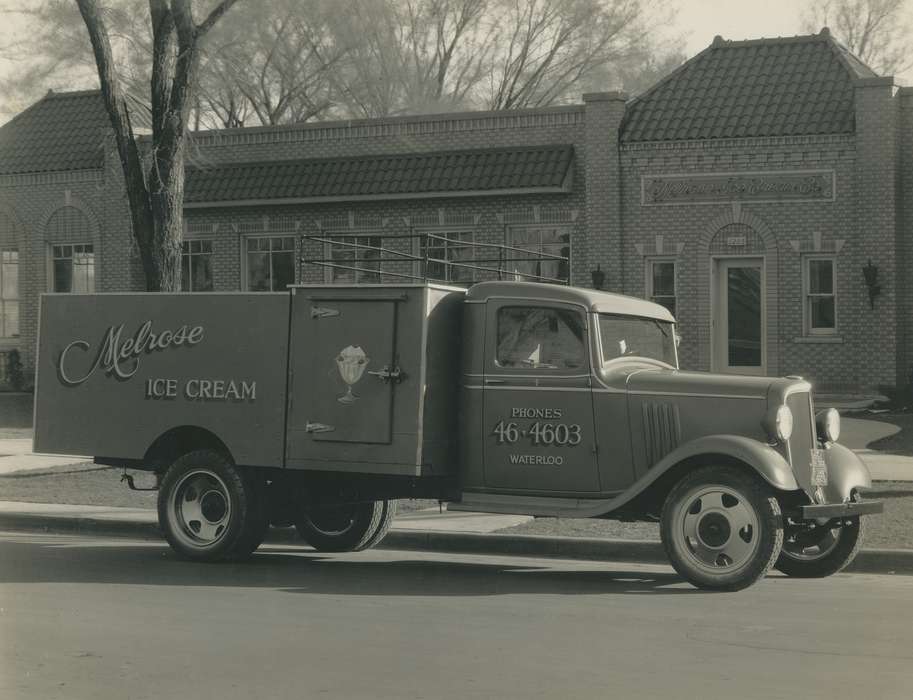 history of Iowa, Iowa History, delivery, Motorized Vehicles, truck, O'Brink, Lisa, chevrolet, Iowa, tire, Cities and Towns, tires, chevy, ice cream