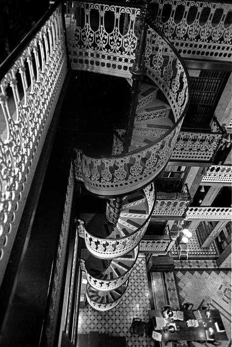 railing, capitol, Iowa History, history of Iowa, Lemberger, LeAnn, tile, library, Iowa, Cities and Towns, Schools and Education, staircase, Des Moines, IA