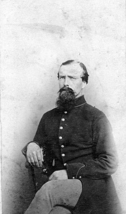 infantry, Iowa, Military and Veterans, Curtis, Leonard, Washington, DC, Portraits - Individual, beard, history of Iowa, Iowa History