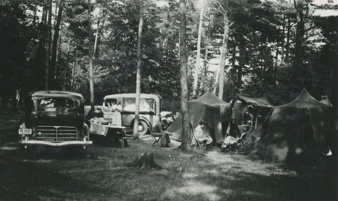 car, Iowa History, tent, Motorized Vehicles, Iowa, McMurray, Doug, forest, Travel, camp, Mackinaw City, MI, history of Iowa