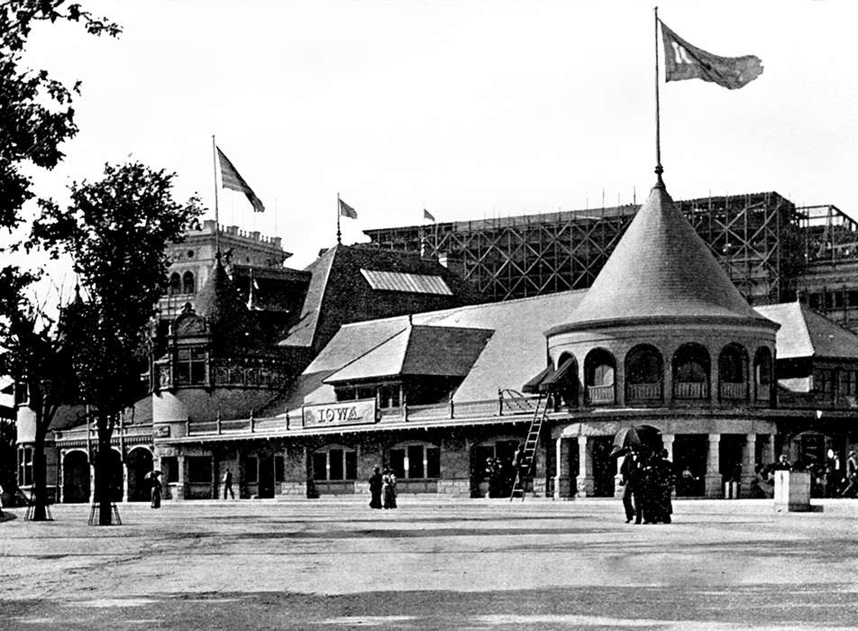 Travel, Iowa, world's fair, Fairs and Festivals, Lemberger, LeAnn, Chicago, IL, history of Iowa, flag, Iowa History