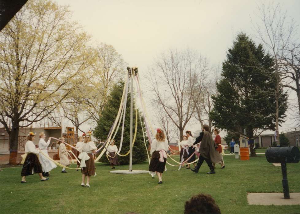 history of Iowa, Entertainment, maypole, Holidays, Civic Engagement, fashion, overman park, Iowa, park, Schools and Education, Iowa History, University of Northern Iowa Museum, Cedar Falls, IA, Fairs and Festivals