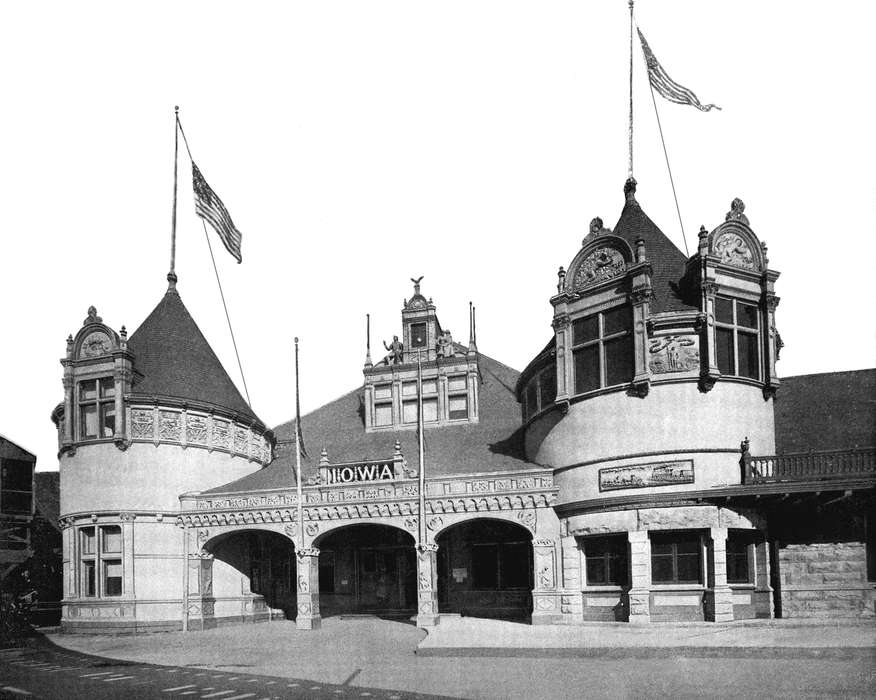 Travel, Iowa, world's fair, Fairs and Festivals, Lemberger, LeAnn, Chicago, IL, history of Iowa, flag, Iowa History